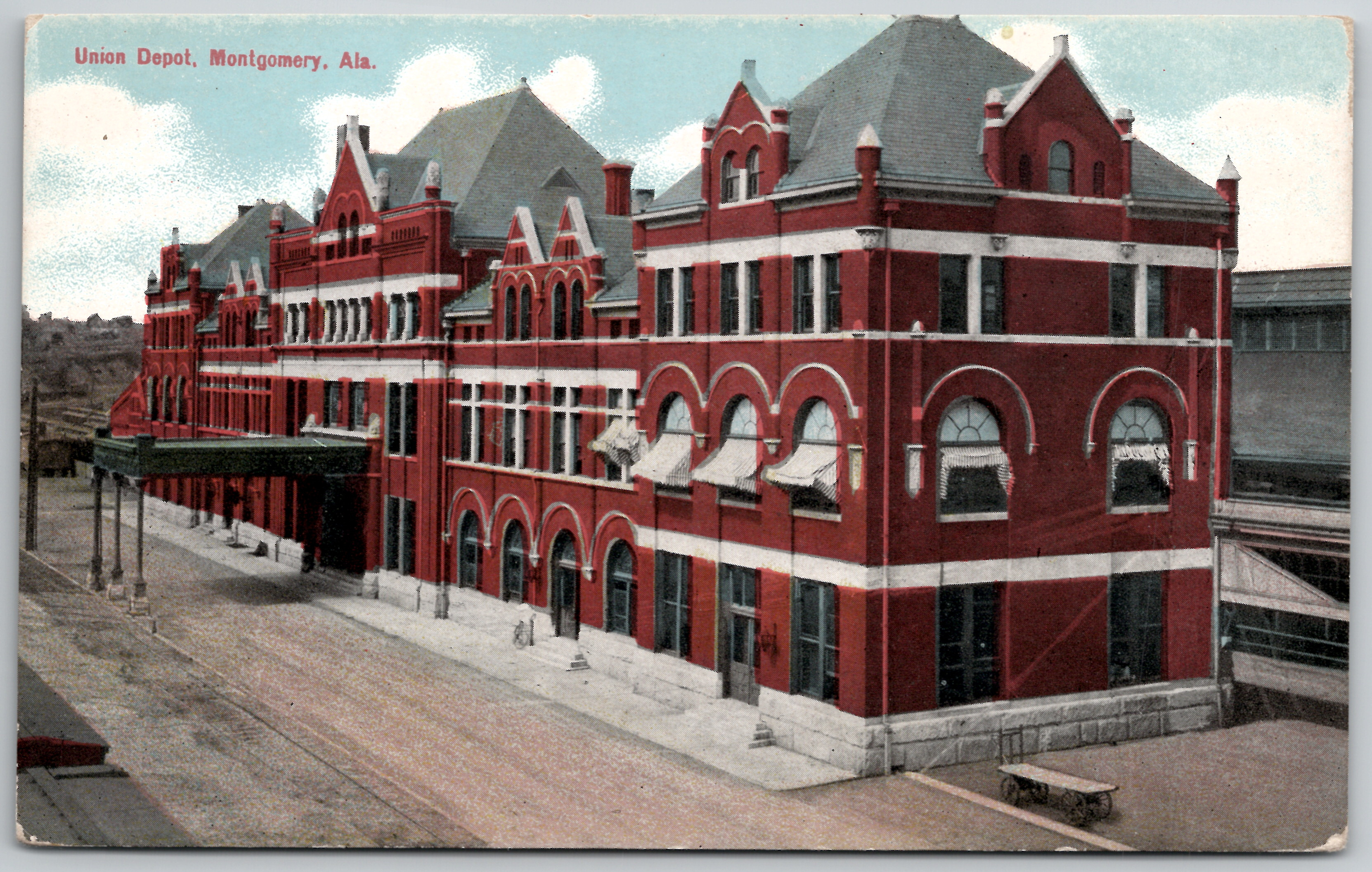 Curt Teich 1910 postcard of Union Station