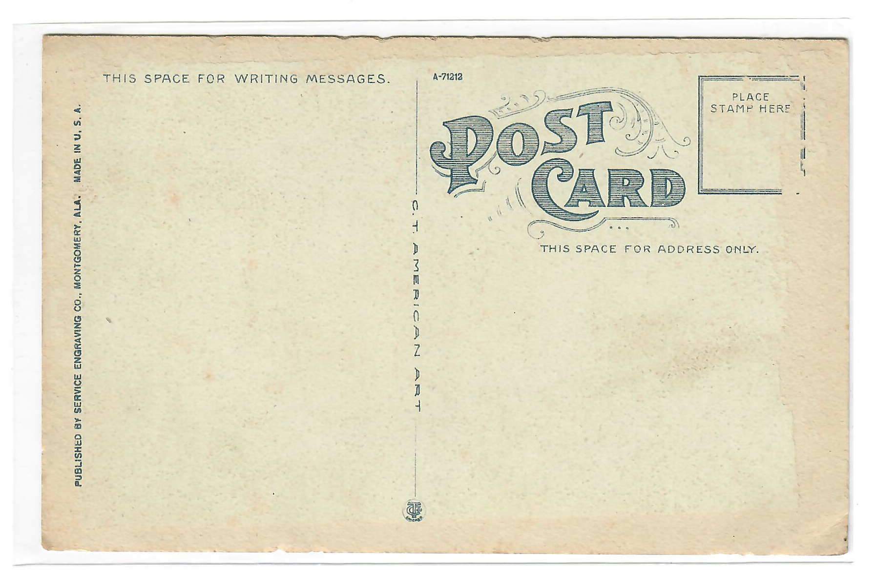 Union Station — postcard back