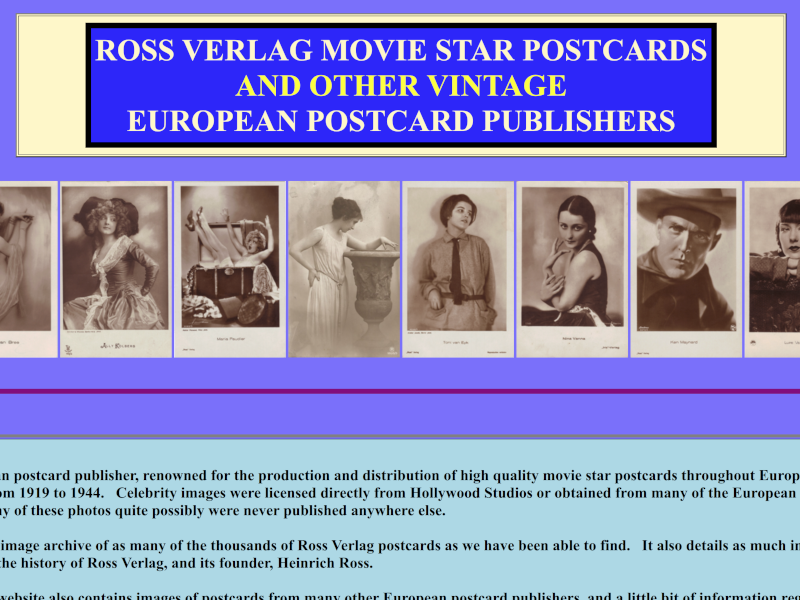 Ross Verlag Movie Star Postcards