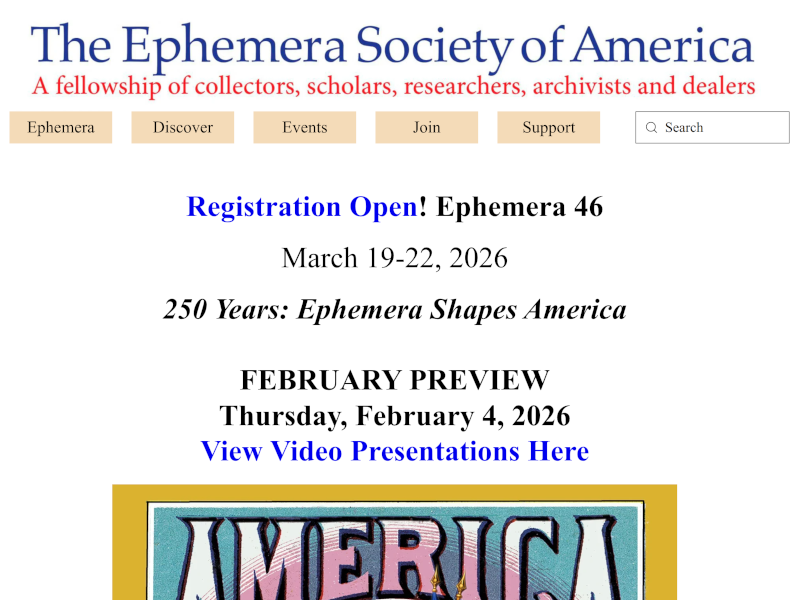 The Ephemera Society of America