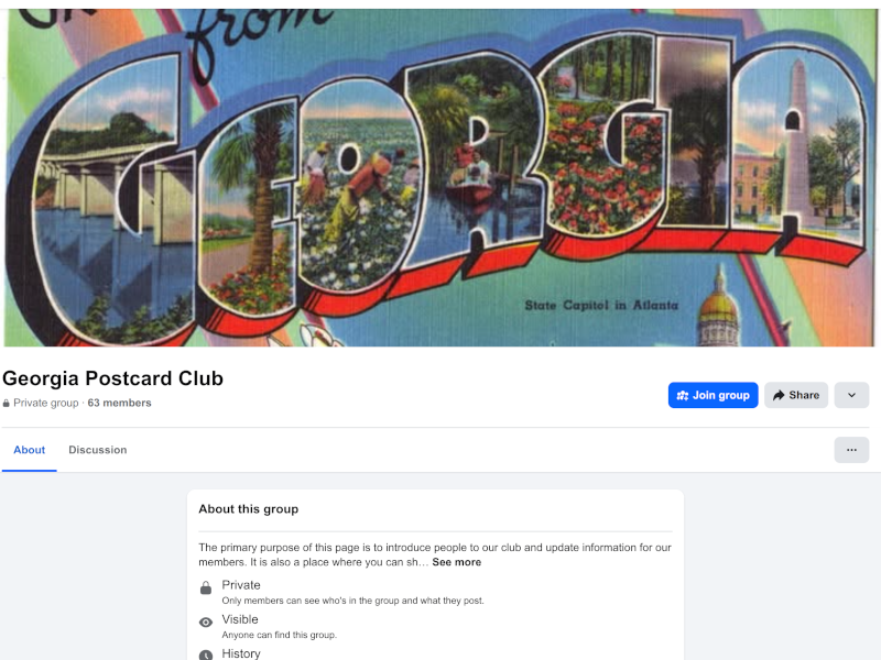 Georgia Postcard Club