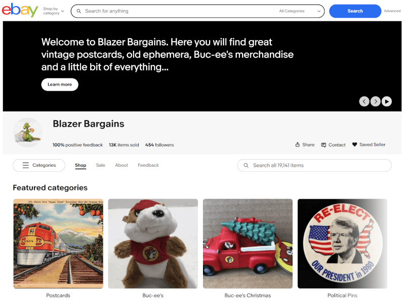 Blazer Bargains eBay Store