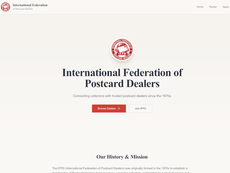 International Federation of Postcard Dealers (IFPD)
