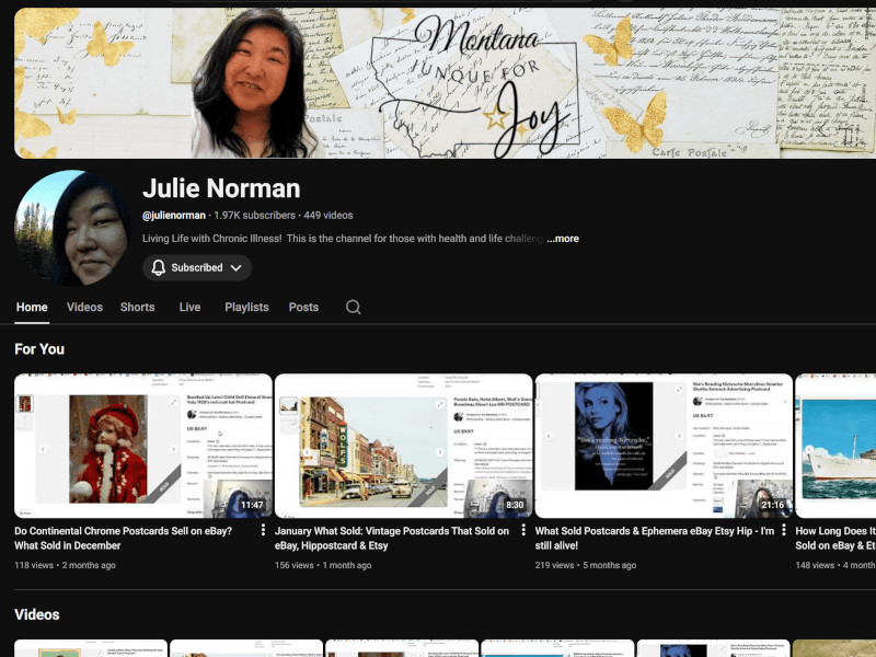 Julie Norman YouTube Channel