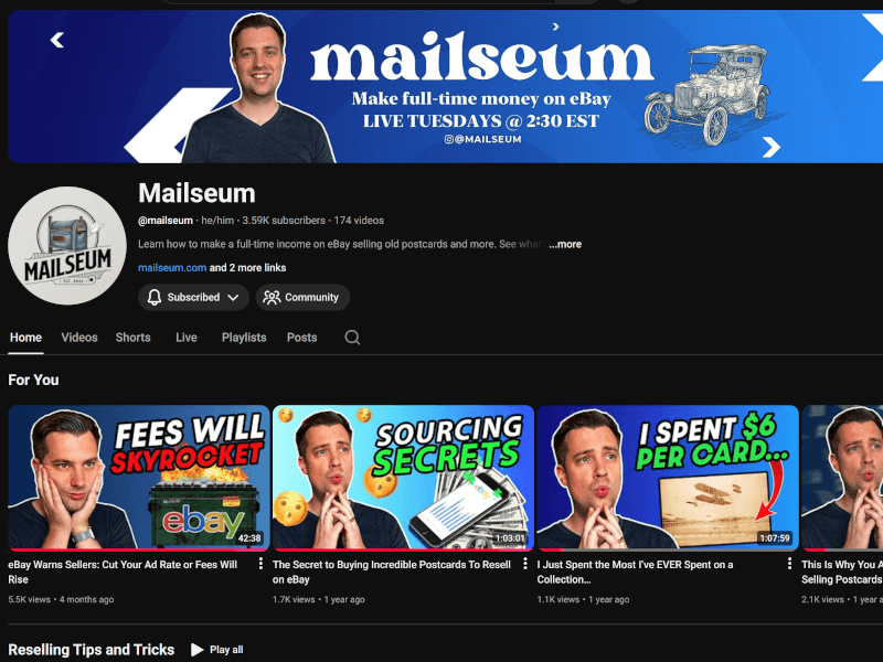 Mailseum YouTube Channel