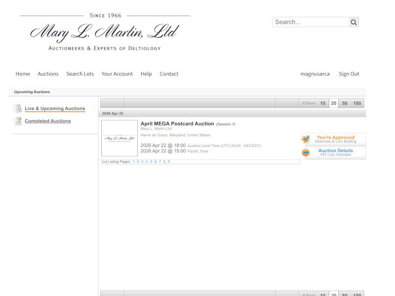 Mary L. Martin Auctions